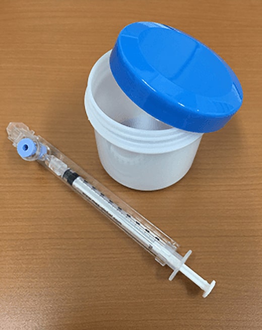 精液検査の容器のイメージ